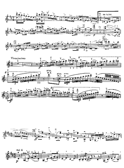 Stravinsky, Concerto, Batt.35 / Prokofieff, Concerto N.1, Scherzo, Batt.2. Stravinsky, Concerto, Batt.86 / Beethoven, Concerto Op.61, Rondò, ed.Peters<br />
(vl. e Pf.).