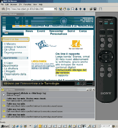 Web TV: un sistema che consente tramite una linea telefonica di utilizzare un semplice sistema di navigazione utilizzando un telecomando ed il televisore